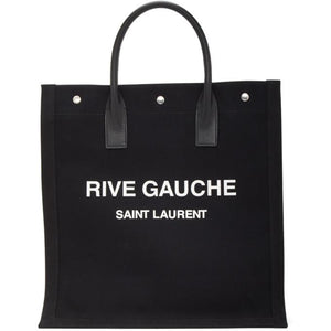 Saint Laurent Black Rive Gauche Shopping Tote