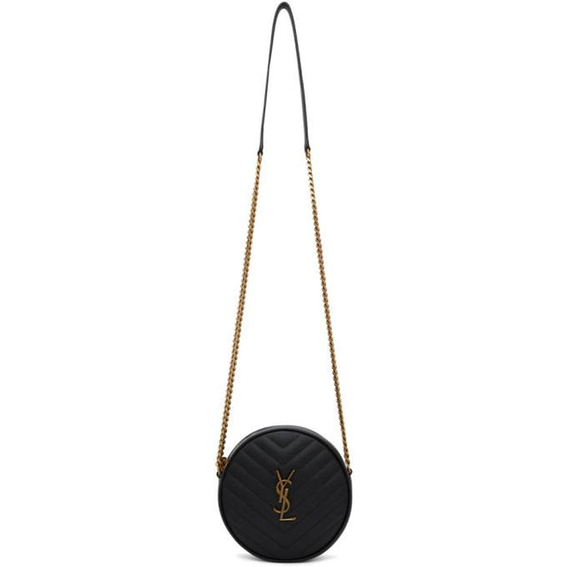 Saint Laurent Black Round Jade Camera Bag