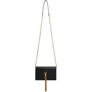 Saint Laurent Small Kate Leather Shoulder Bag - Black