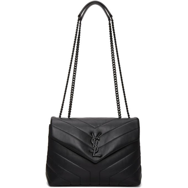 Saint Laurent Black Small Loulou Monogram Bag