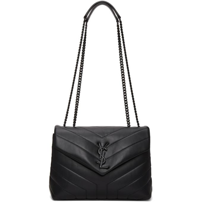 Saint Laurent Black Small Loulou Monogram Bag