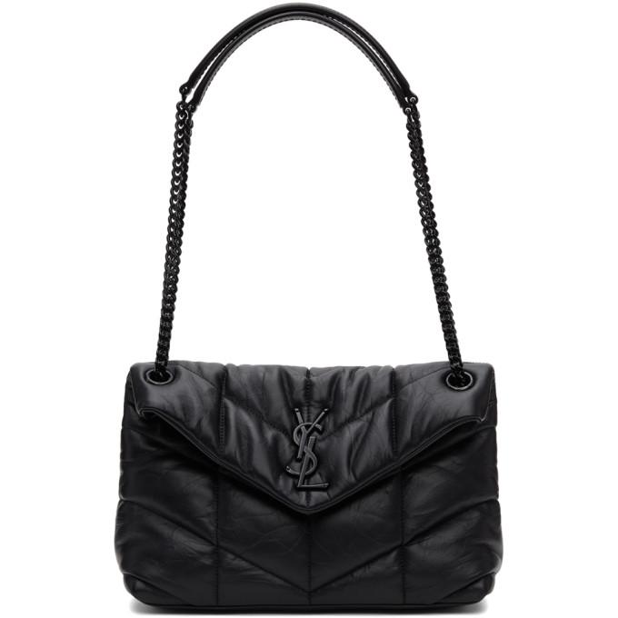 Saint Laurent Black Small Loulou Puffer Bag