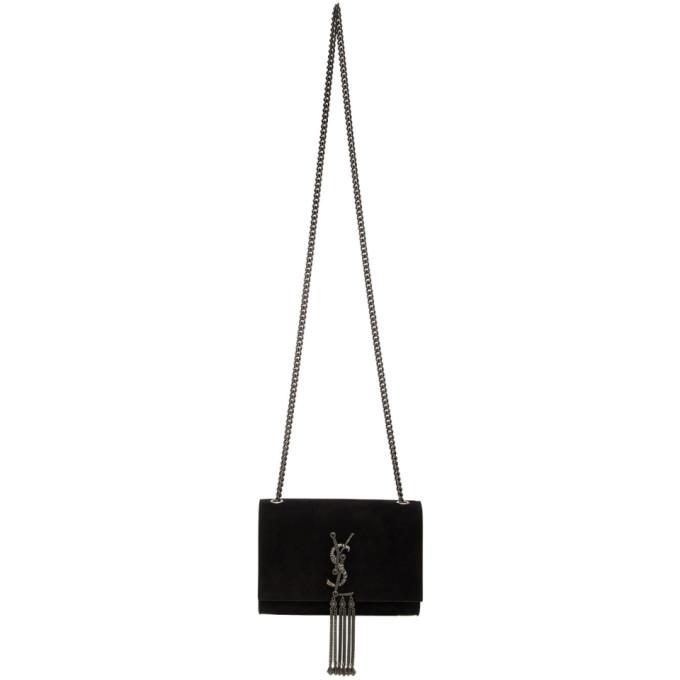 Saint Laurent Black Suede Small Kate Bag