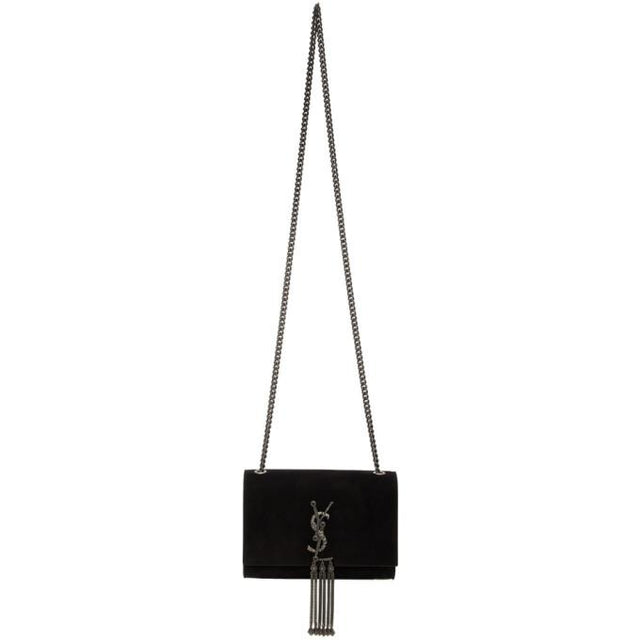 Saint Laurent Black Suede Small Kate Bag