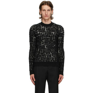 Saint Laurent Black Wool and Mohair Sweater