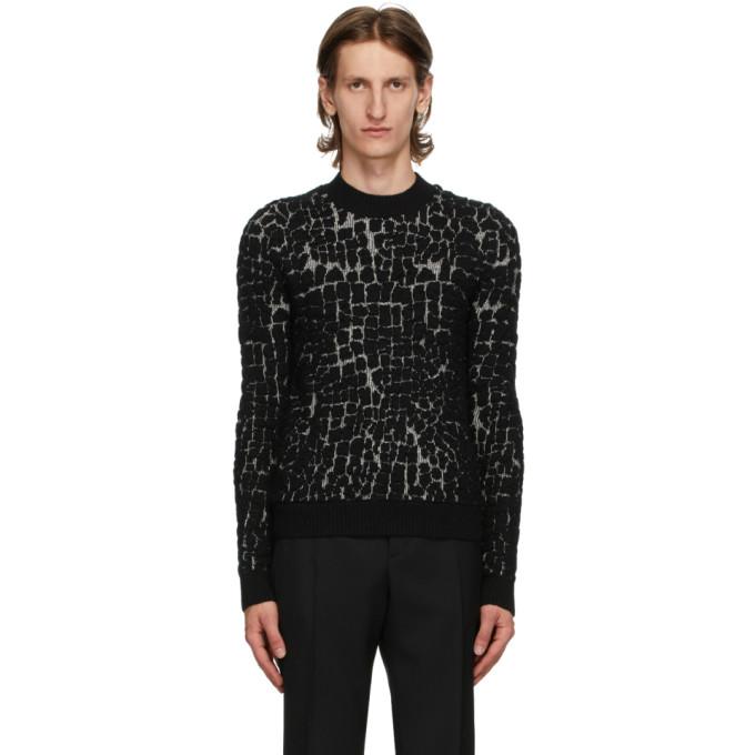 Saint Laurent Black Wool and Mohair Sweater