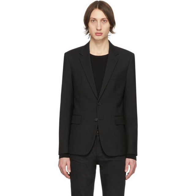 Saint Laurent Black Wool Gabardine Blazer