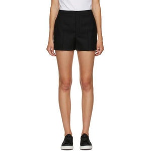 Saint Laurent Black Wool Gabardine Shorts – BlackSkinny