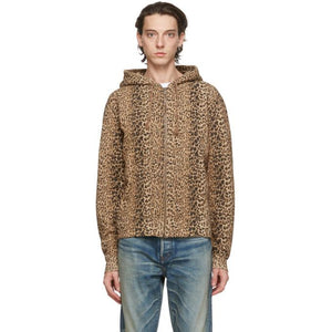 Saint Laurent Brown Leopard Hoodie