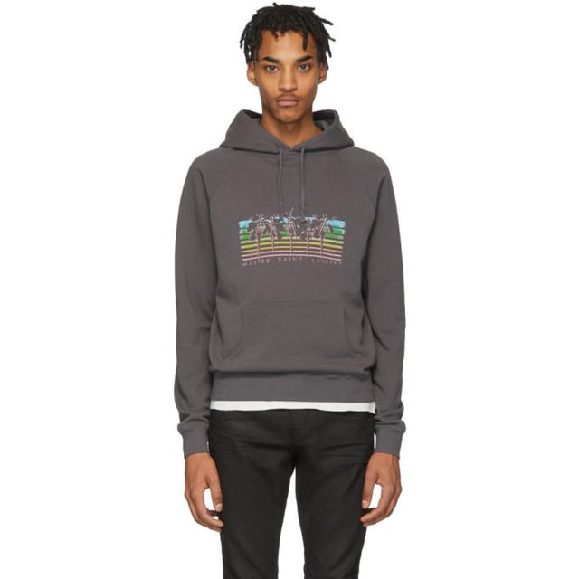 Saint Laurent Grey Malibu Hoodie