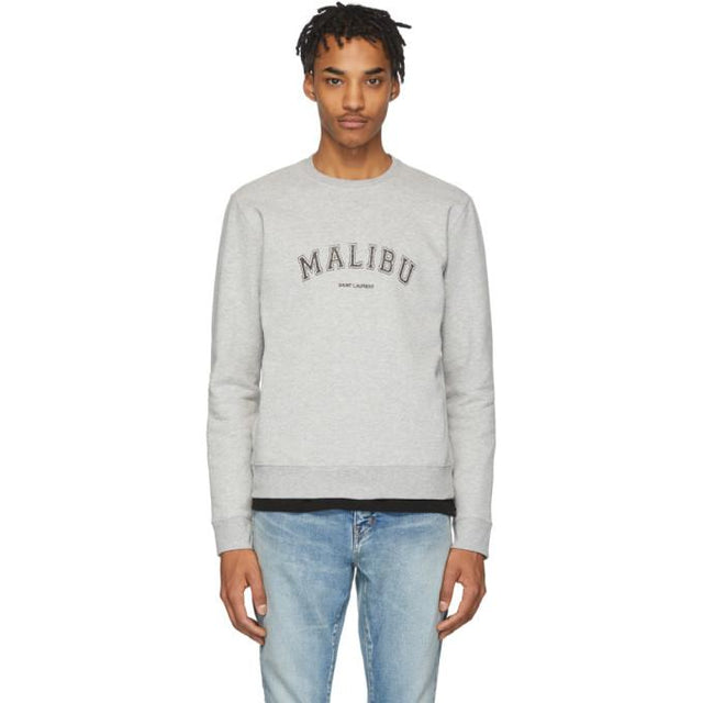 Saint Laurent Grey Malibu Sweatshirt