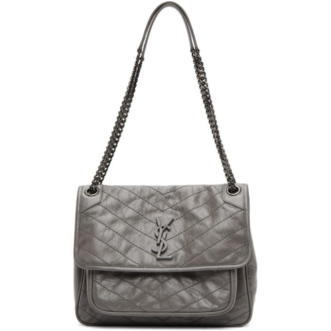 Saint Laurent Grey Medium Niki Shoulder Bag