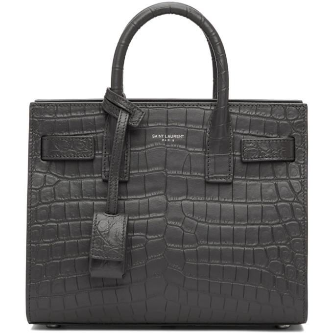 Saint Laurent Grey Nano Sac De Jour Tote
