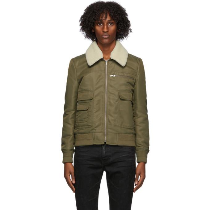 Saint laurent deals khaki jacket