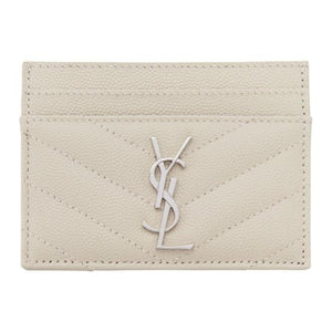 Saint Laurent Off-White Monogramme Card Holder