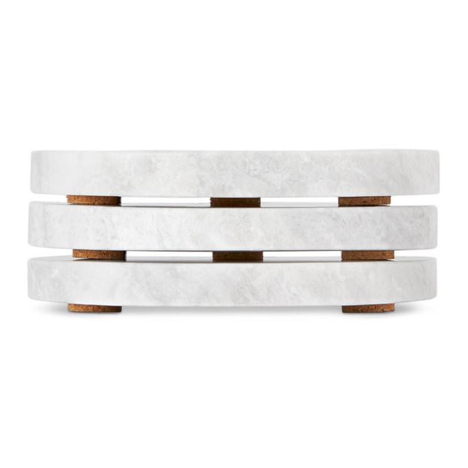 Saintwoods SSENSE Exclusive Grey Marble Coaster Set-BlackSkinny