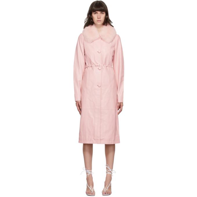 Saks Potts Pink Fur Charlot Coat