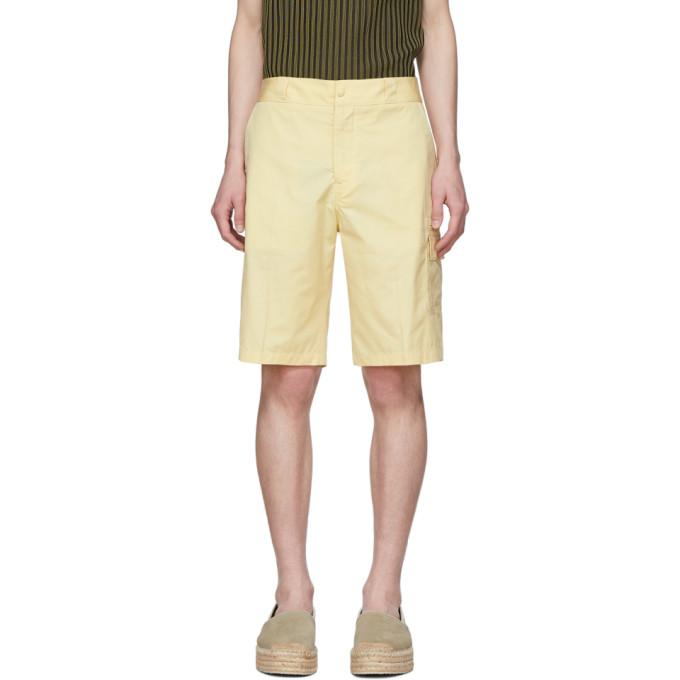 Salvatore Ferragamo Yellow Cargo Shorts