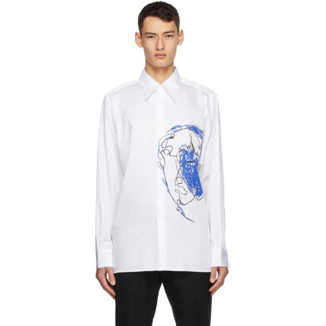 Sean Suen White Print Shirt
