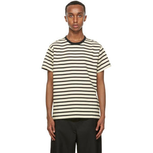 Second/Layer Black and Off-White Essential Ringer T-Shirt