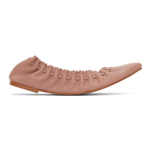 See by Chloe Pink Leather Jane Ballerina Flats