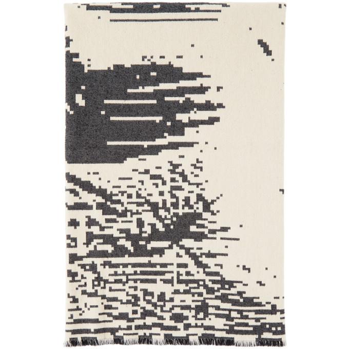 Serapis SSENSE Exclusive Off-White and Black Abstract Woman Towel-BlackSkinny