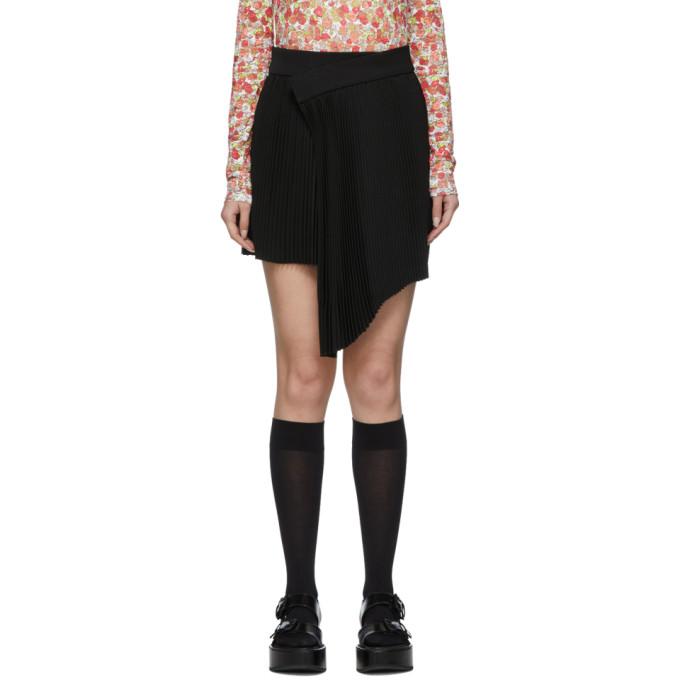 Shushu/Tong Black Pleat Miniskirt