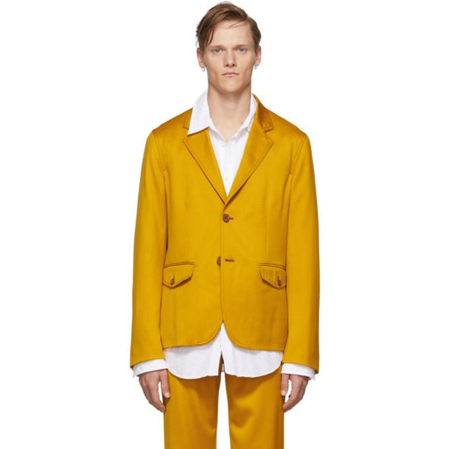 Sies Marjan Yellow Virgin Boden Twill Blazer