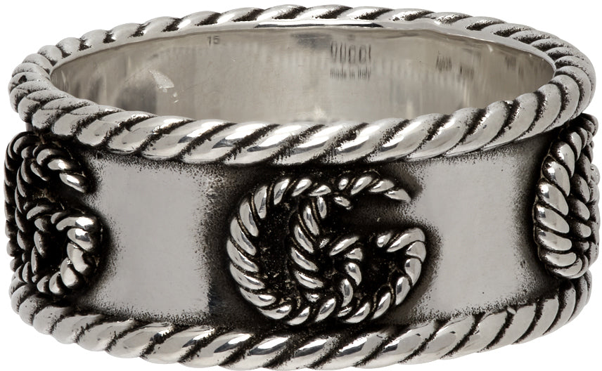 Gucci Silver Double G Ring