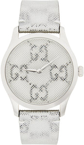 Gucci Silver GG Hologram G-Timeless Watch