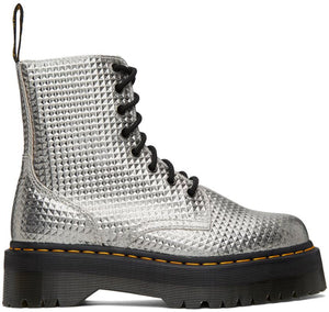 Dr. Martens Silver Jadon Stud Emboss Platform Boots - Dre Martens Silver Jadon Stud Emboss Plateforme Bottes - Martens Silver Jadon Stord Emboss 플랫폼 부츠