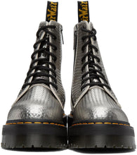 Dr. Martens Silver Jadon Stud Emboss Platform Boots