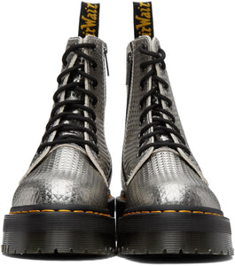 Dr. Martens Silver Jadon Stud Emboss Platform Boots