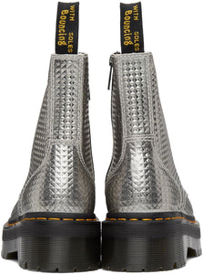 Dr. Martens Silver Jadon Stud Emboss Platform Boots
