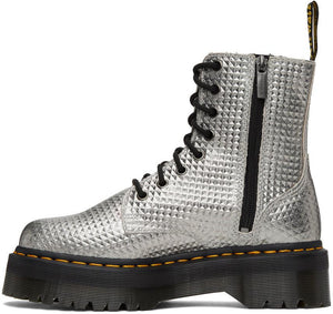 Dr. Martens Silver Jadon Stud Emboss Platform Boots