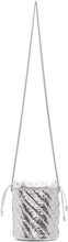 Gucci Silver Mini Sequin GG Marmont Bucket Bag