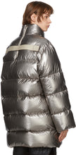 Rick Owens Silver Moncler Edition Down Cyclopic Coat