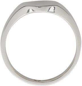 Saskia Diez Silver Round Signet Ring