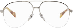 Gucci Silver Shiny Aviator Glasses - Gucci Argent Verres Aviator Brillant - 구찌 실버 반짝이 aviator 안경