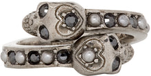 Alexander McQueen Silver Twin Skull Ring