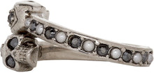 Alexander McQueen Silver Twin Skull Ring