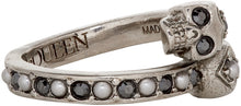 Alexander McQueen Silver Twin Skull Ring - Alexander McQueen Silver Twin Skull Bague - Alexander McQueen 실버 트윈 두개골 반지