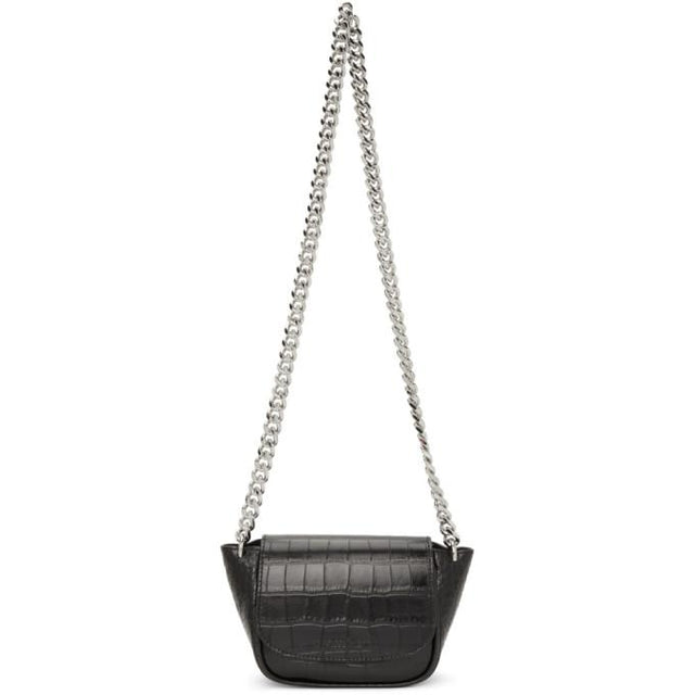 Simon Miller Black Croc Mini Bend Bag