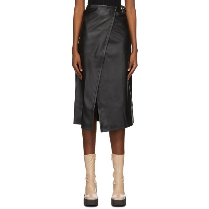 Simon Miller Black Faux-Leather Vega Mid-Length Skirt – BlackSkinny