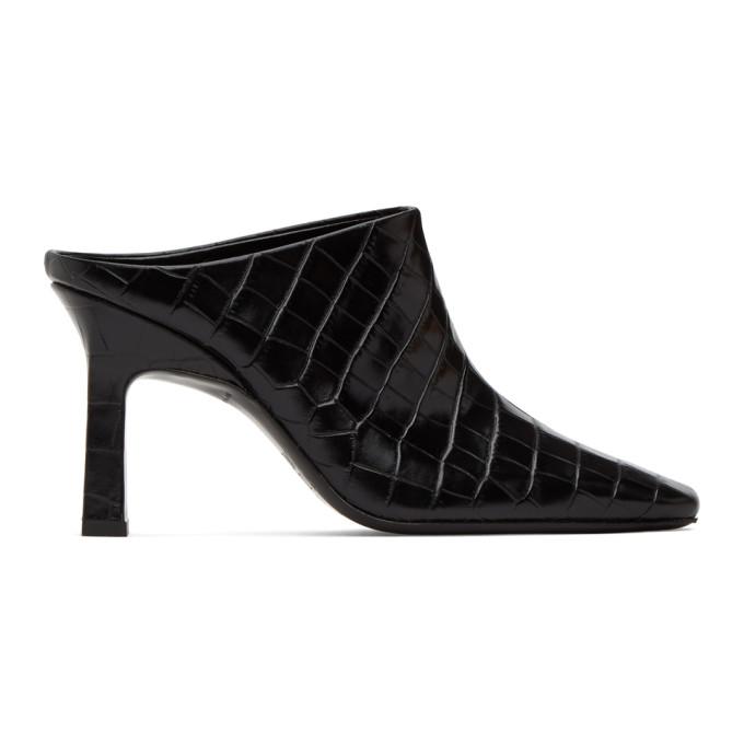 Simon Miller Black Foxy Heeled Mules