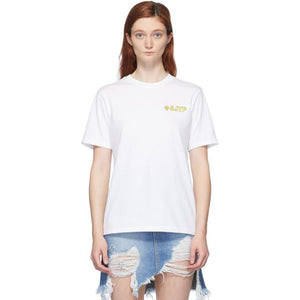 SJYP White Flame Logo T-Shirt
