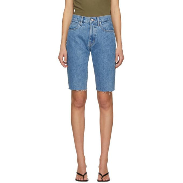 SLVRLAKE Blue Beatnik Cut-Off Shorts