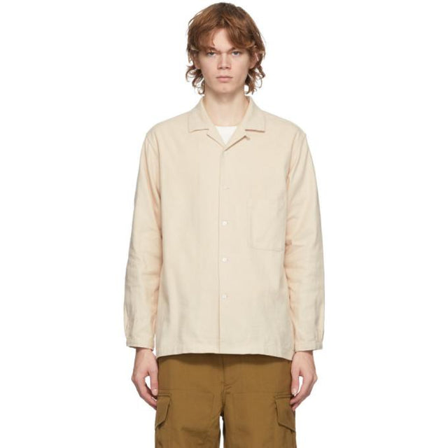 Snow Peak Beige Organic Cotton Suede Shirt