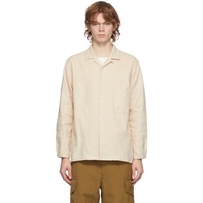 Snow Peak Beige Organic Cotton Suede Shirt