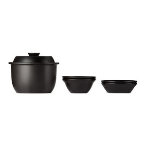 Snow Peak Black Earthenware Zen Pot Set-Equipment-BlackSkinny